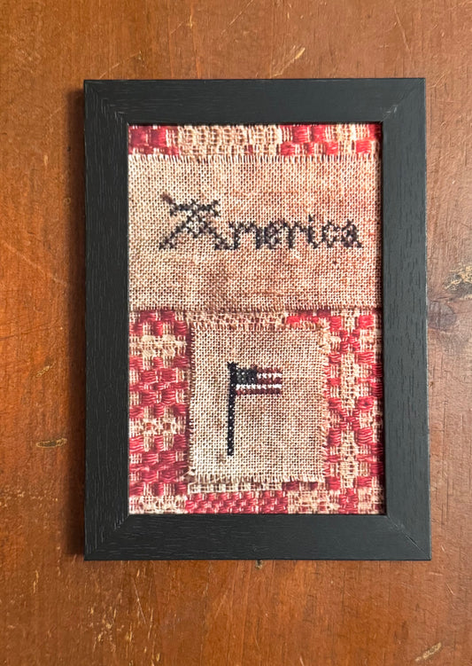 America Redwork - 5" x 7"