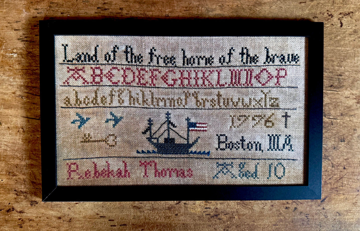 Land of Free Ship - 9" x 15"