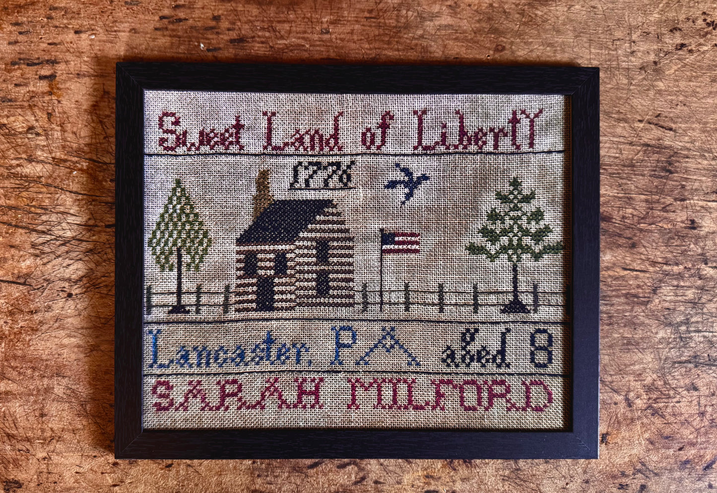 Sweet Land Log Cabin - 9" x 11"