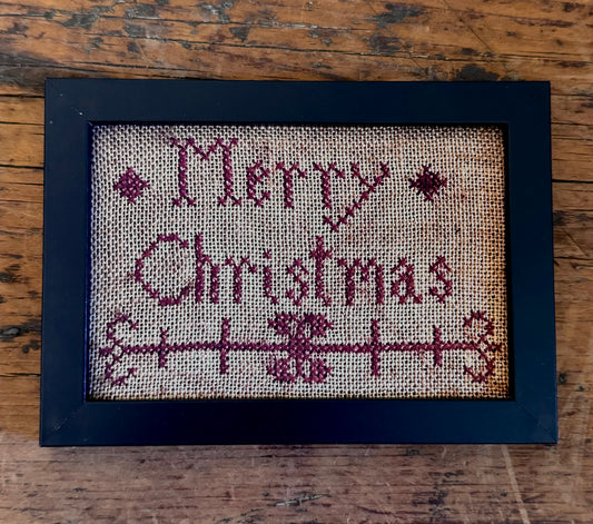 Merry Christmas Redwork - 5"x7"