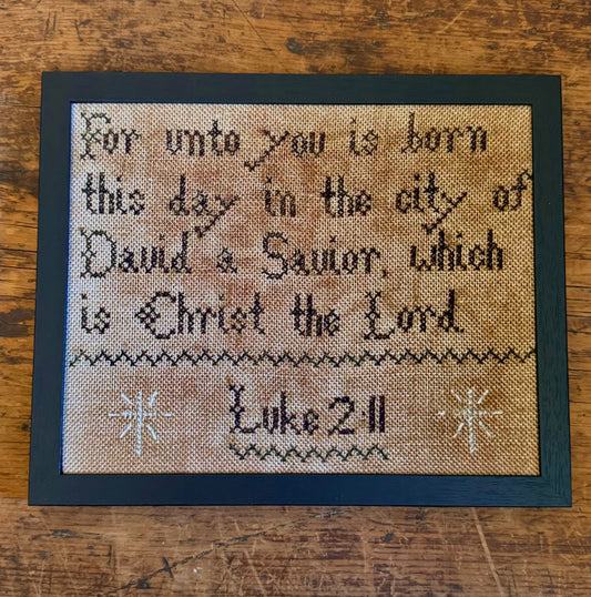 Luke 2:11 Scripture - 9"x11"